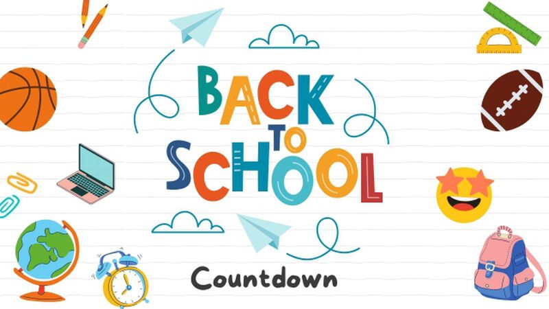 Back to School Symbols Countdown